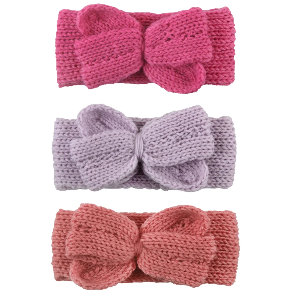 

3 Pcs Hair Accessories Child Face Wash Headband Flannel Knitted Hairbands for Kids