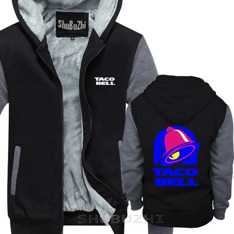 male funny present New Taco Bell Food Logo warm coat Men hoodie Cotton jacket for male Casual sweatshirt hoodie sbz5182