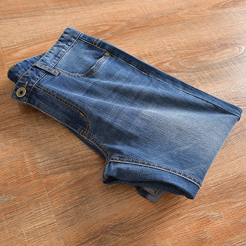 

Washed out Vintage Straight Leg Jeans Youthful Versatile Slim Fit Casual mid Waist Zipper Closure Summer Autumn Wear