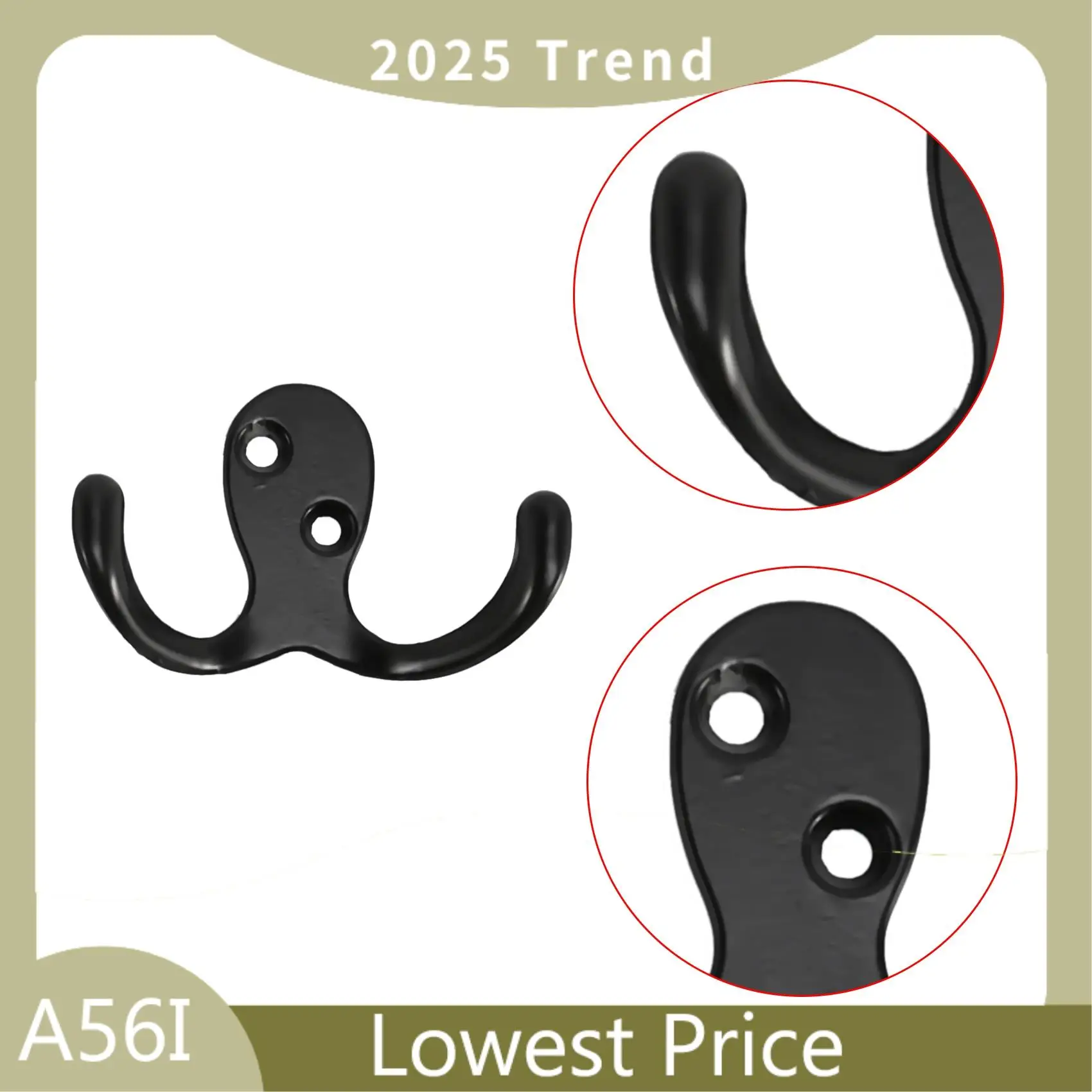 

ABDD 10 Pcs Heavy Duty Double Prong Coat Hooks Wall Mounted With 20 Screws Retro Double Robe Hooks Utility Hooks For Coat Scarf