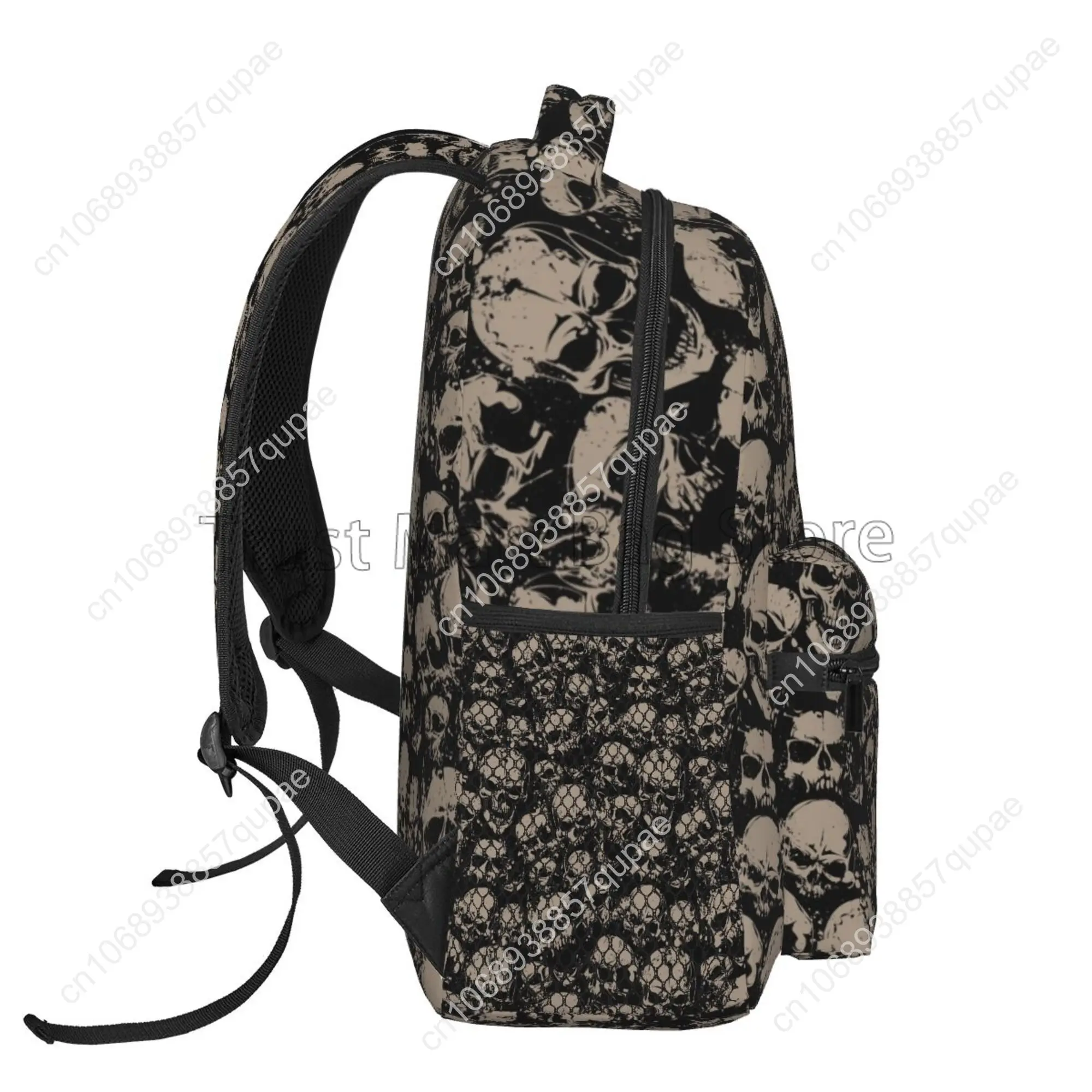 Scary Retro Skull Backpack for Women Men Travel Casual Daypack College Bookbag Laptop Bag Work Business Shoulder Bag