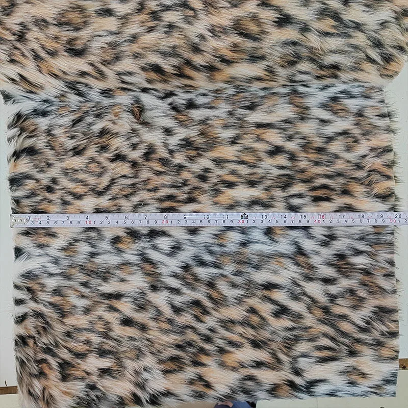 Good Hair 2cm Leopard Tiger Pattern Faux Fur Fabric Plush Artificial Wool Fabric Sewing Material Diy Clothing Accessories