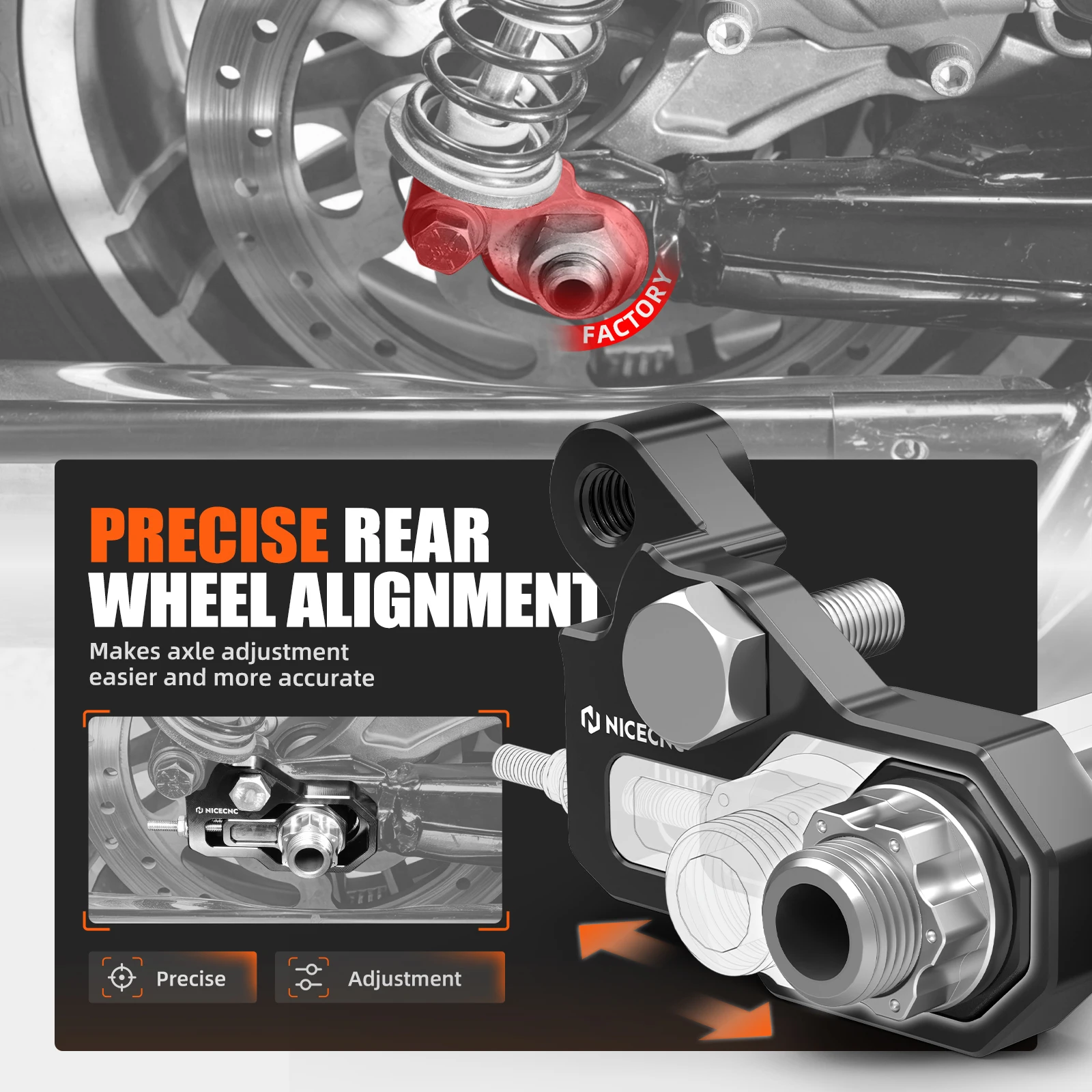 2009-2025 For Harley Road Glide FLTRX Street Glide FLHX Rear Axle Adjuster Kit Road King FLHR Electra Glide FLHT CVO Road Glide