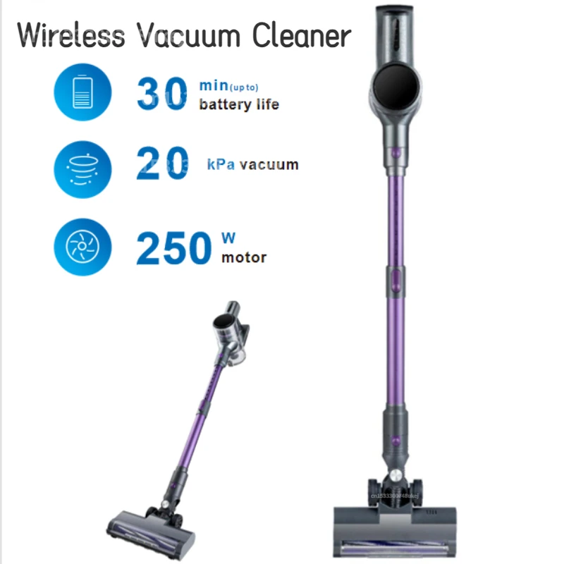 Wireless Handheld Vacuum Cleaner 250W 20kPa Suction Power Vertical Multi-functions Handheld Sweeper Mopping Machine Home