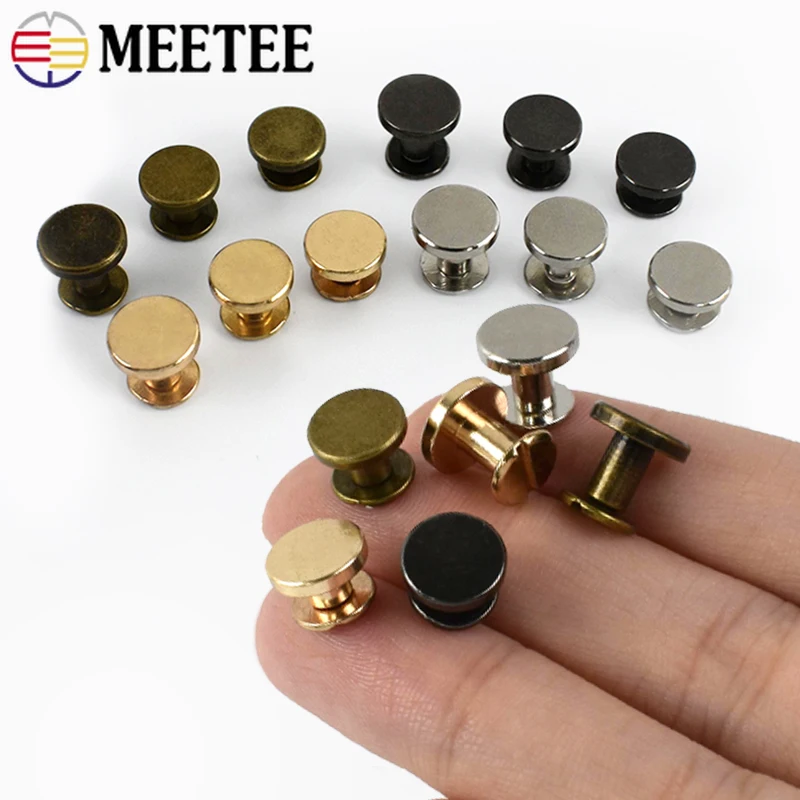 

20-50Pcs 5/6/8mm Flat Head Screws Nail Rivet Buckles Bag Book Notebook Metal Binding Belt Rivets Buckle DIY Hardware Accessories