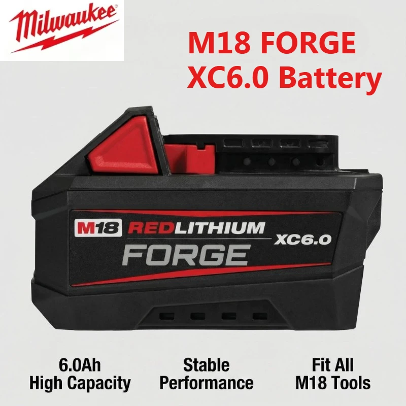 

Milwaukee M18 REDLITHIUM FORGE XC6.0 has high battery capacity, stable performance，For Milwaukee M18 48-11-1850 charger.