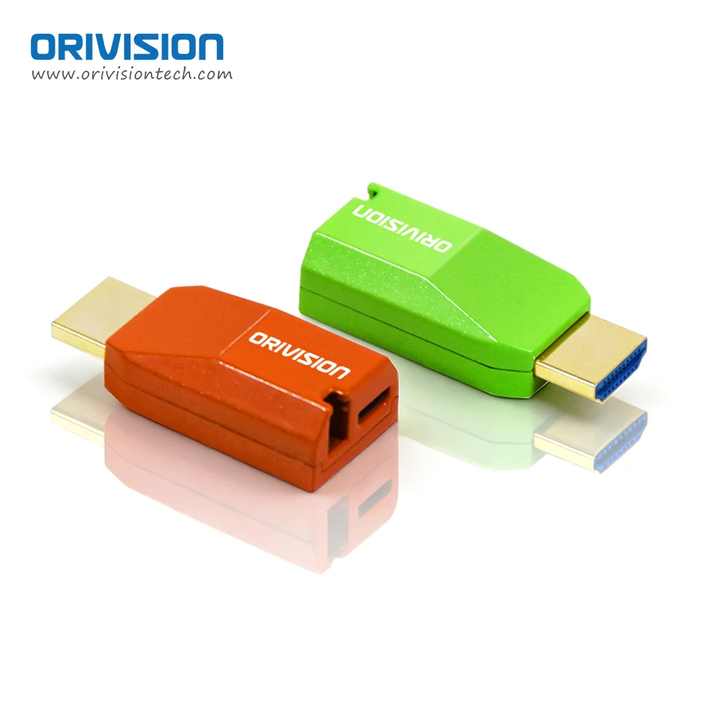 Extensor de Fibra Óptica HDMI Mini 4K60, 984 Pies/300 Metros, Monomodo, Multimodo OM3 sobre Fibra, Extensor HDMI para Cine en Casa