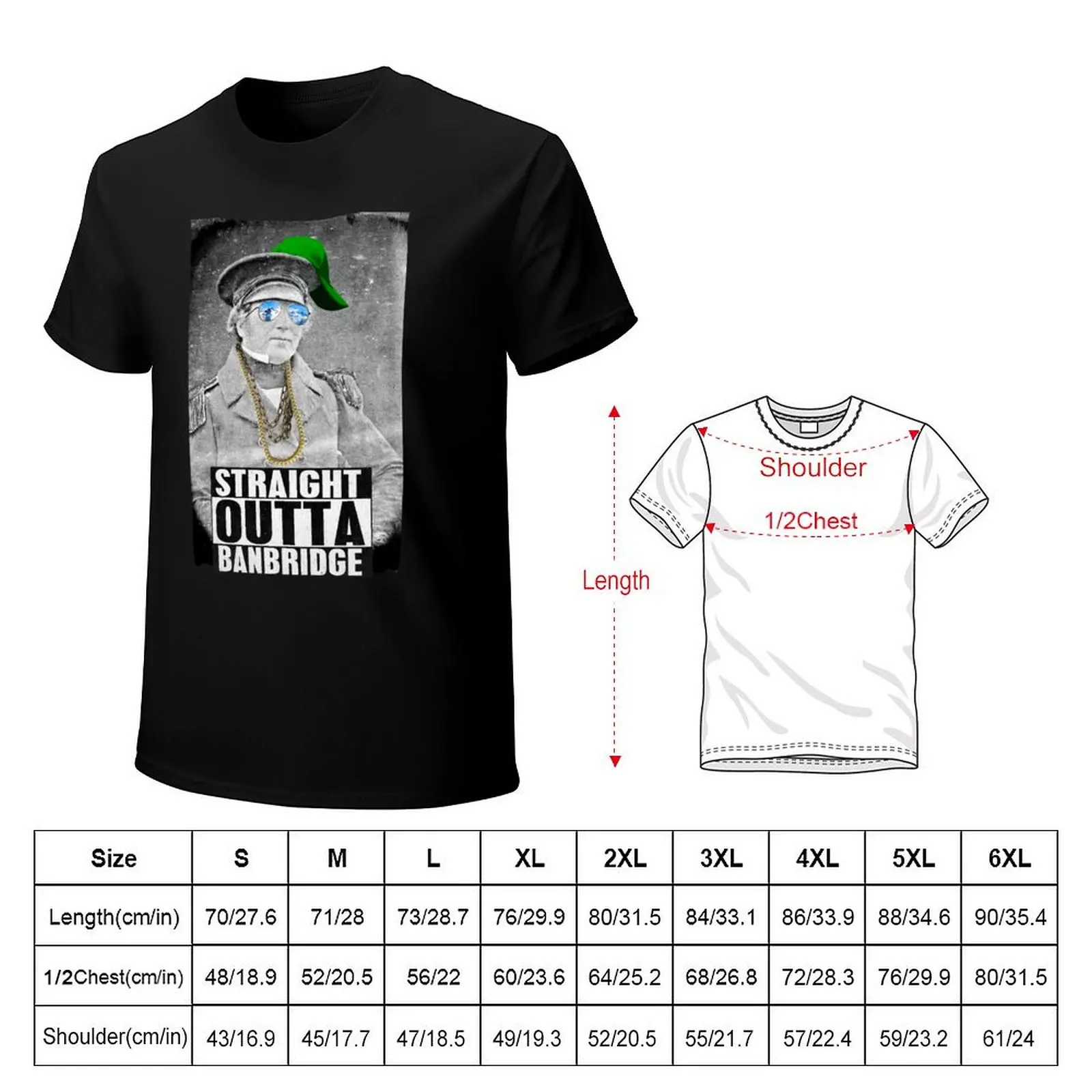 Francis Crozier: Straight Outta Banbridge T-Shirt Regular Fit Plain Tee Shirt