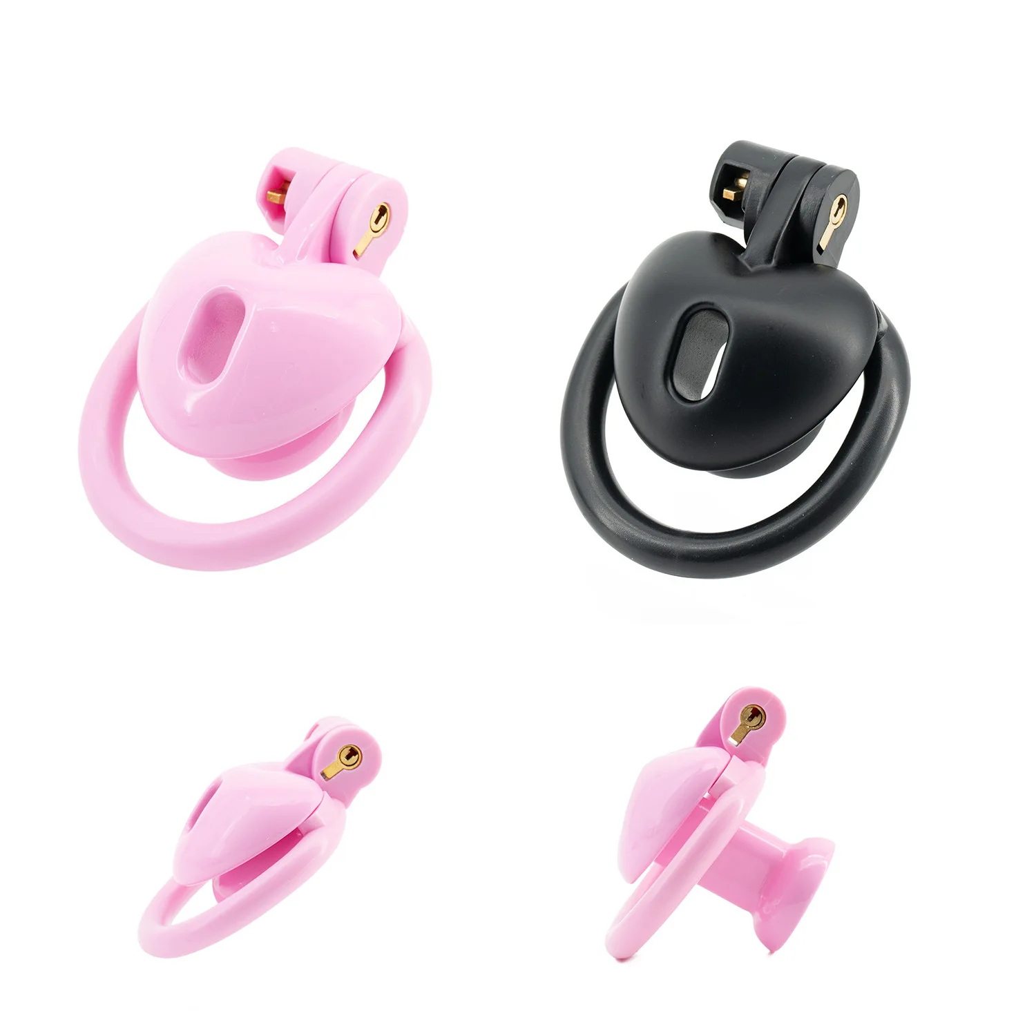 Heart Shaped Negative Chastity Cage Sissy Lower Body Hidden Cock Cage with 4 Size Base Rings Man Intimate Chastity Belt Sex Toys