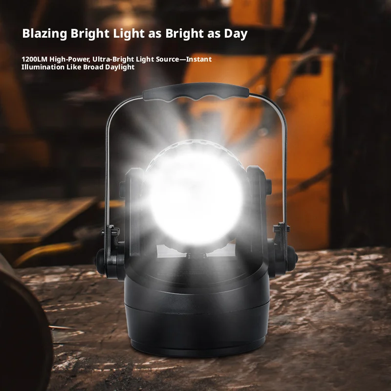 SHINEKNOT High-Power Explosion-Proof High-Intensity Portable Spotlight Magnetic Mount Maintenance Work IP66-Rated Portable