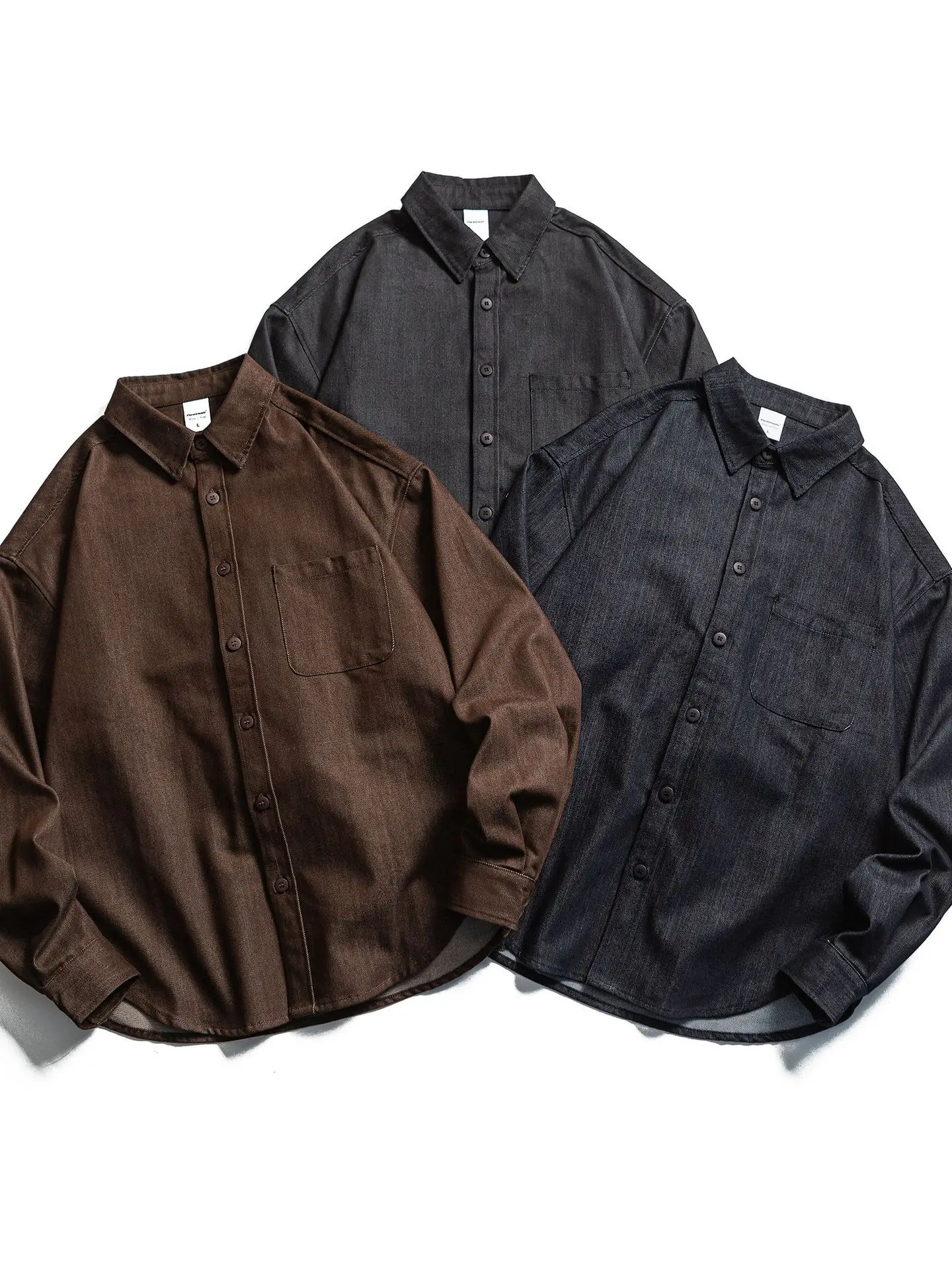 

Kapital Vintage Waed Workwear Denim irt Loose Casual Long Sve Spring Autumn Japanese Sle Loose Fit Cotton irt