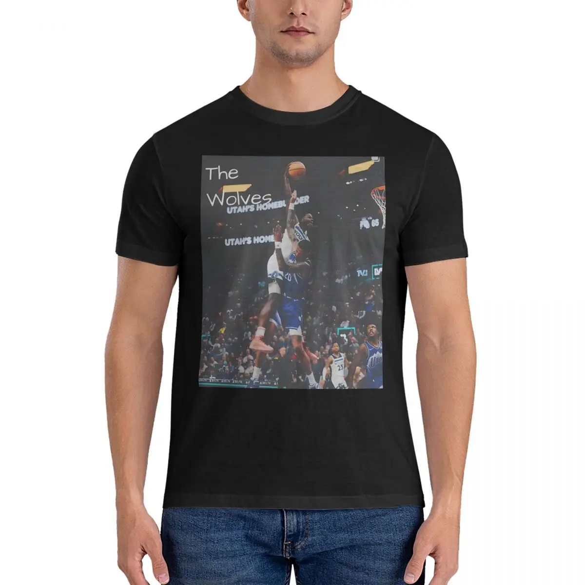 Dunk Of The Year T Shirts Men Cotton Funny T-Shirt Round Neck Anthony Edwards Tee Shirt Short Sleeve Tops Summer