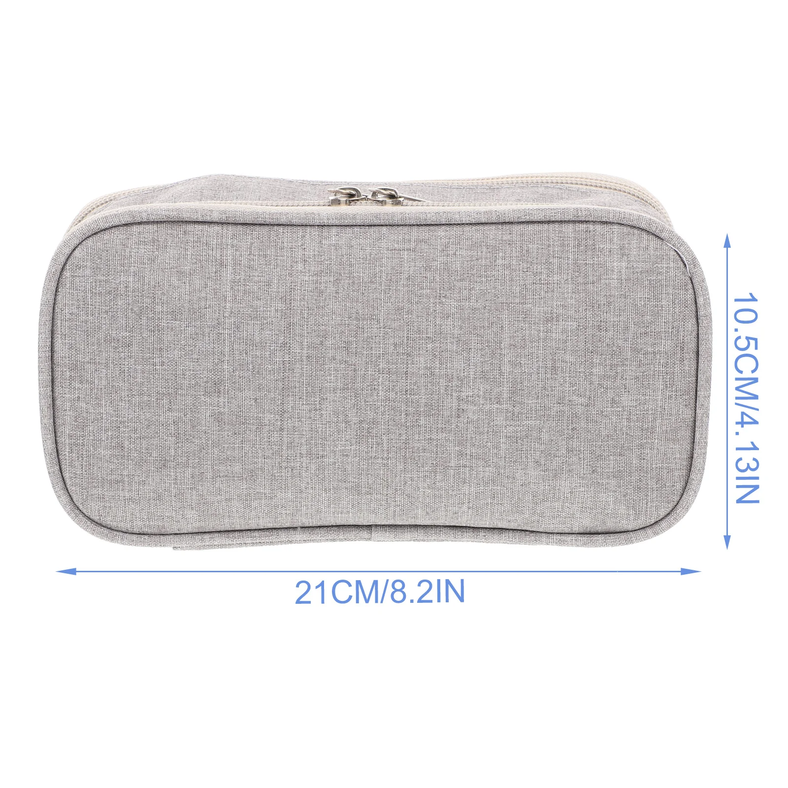 

Pencil Case Portable Bag Handheld Pouch Nylon Reusable Grey Multi-function Decorative