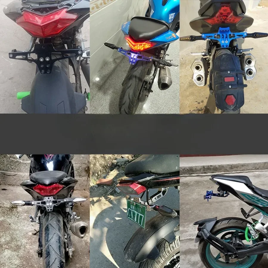 Motorcycle Registration Plate Holder For Honda MSX125 GROM125 MSX125SF CNC Aluminum Alloy License Plate Frame LED Accessories