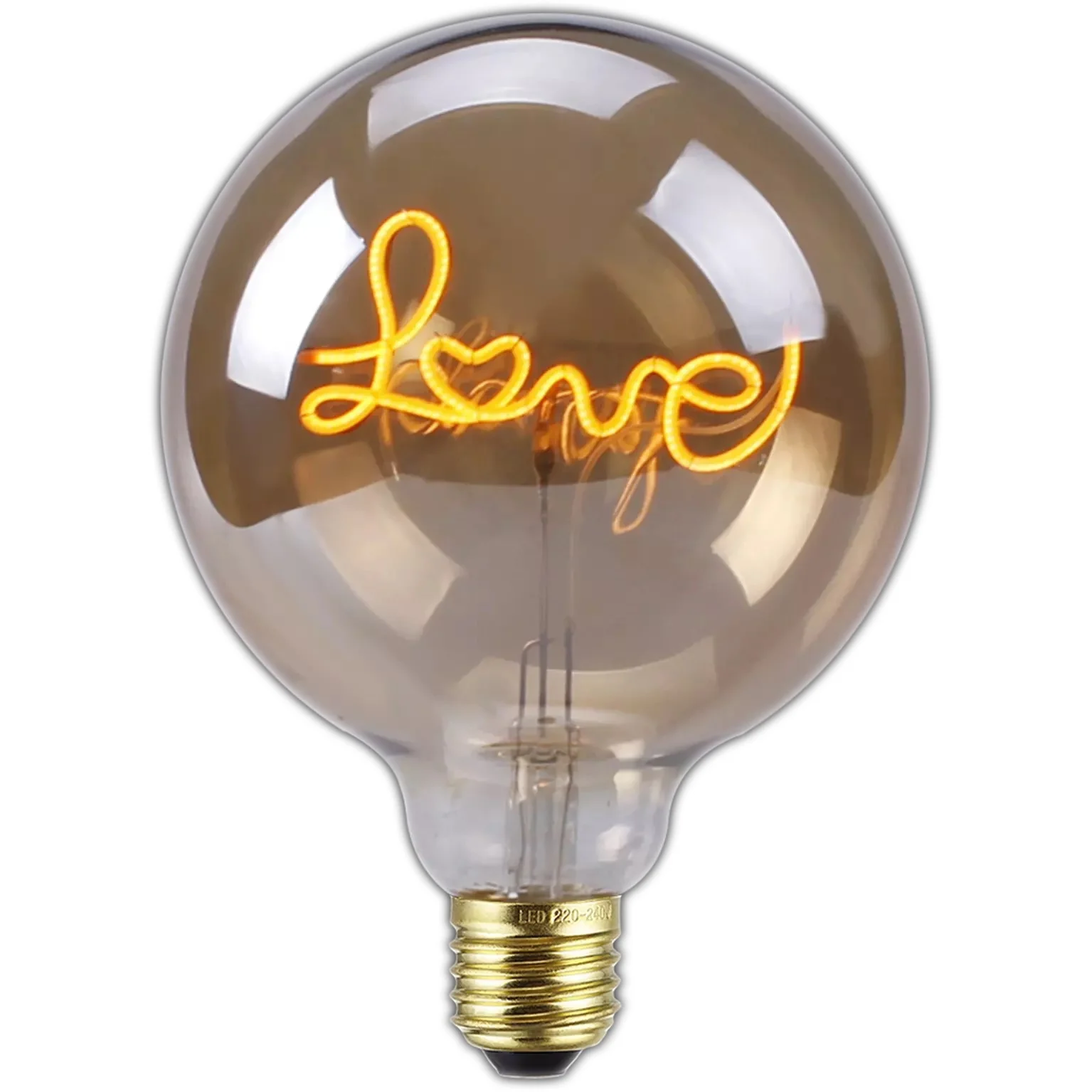LED Retro Edison Ampul E27 220V 4W 8W Kısılabilir G125 Aşk lamba ışığı Vintage Akkor Dekorasyon Kapalı Tatil Düğün Parti