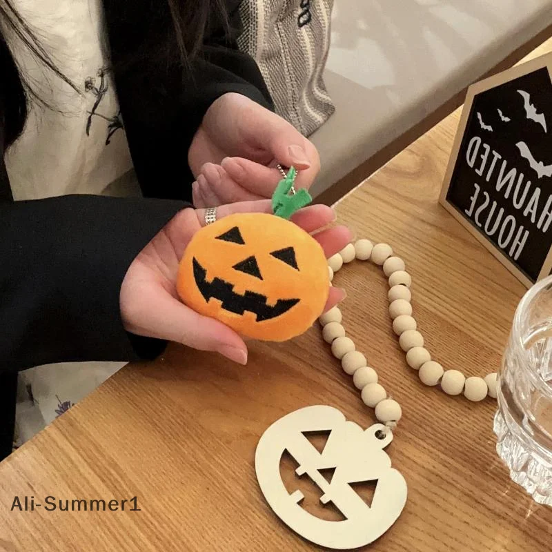 【E】かわいい漫画風ハロウィン小さなカボチャのぬいぐるみキーホルダー、バッグペンダント、キーリング、素敵な装飾アクセサリー、お祭りギフト