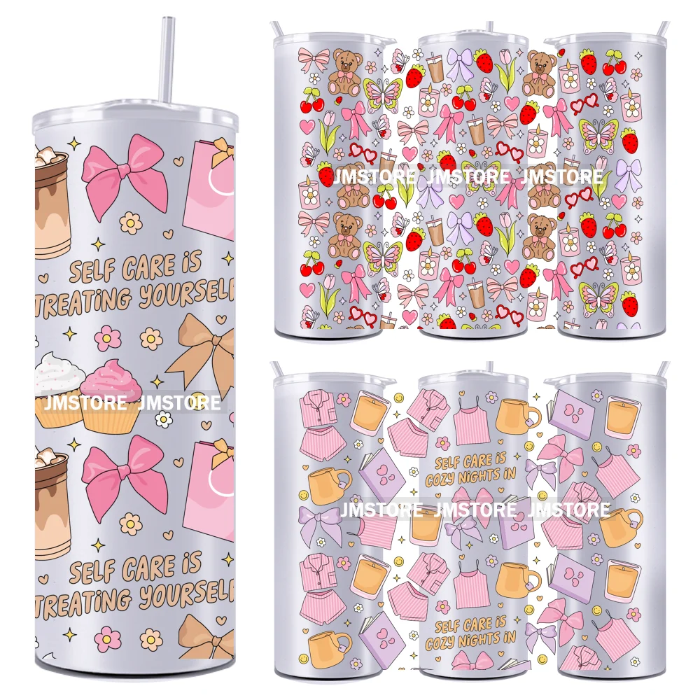 

Book Lover Self Care Daily Life Bookish 20OZ UV DTF Skinny Tumbler Wrap Transfer Stickers Waterproof Personalized Custom Logo