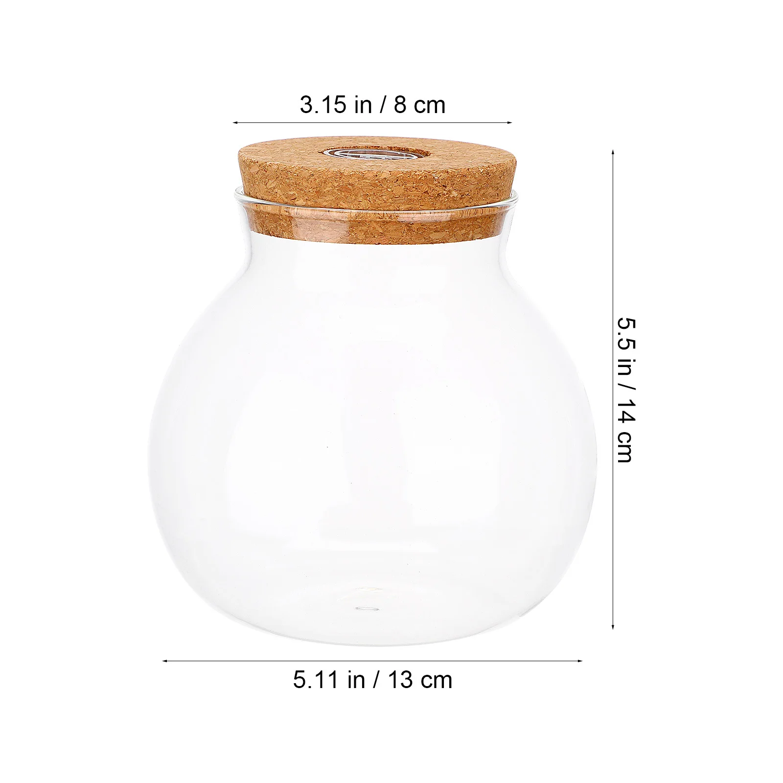 LED Light Ecological Bottle Premium Craftsmanship Cylindrical Glass DIY Landscape Bottle for Creative Indoor Decor