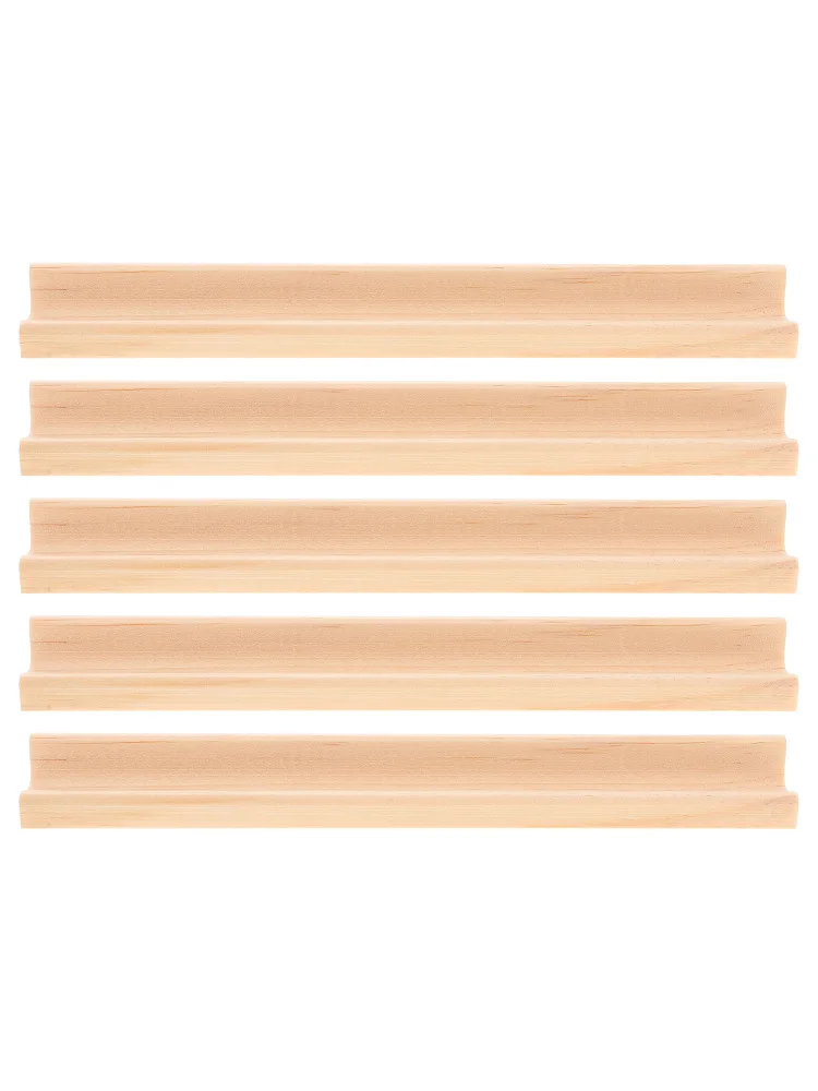 Supports de carrelage de jeu en bois, 5 pièces, pour lettres dominos Mahjong, Train mexicain, Base Stable, supports faciles à nettoyer pour accessoires de jeu de société