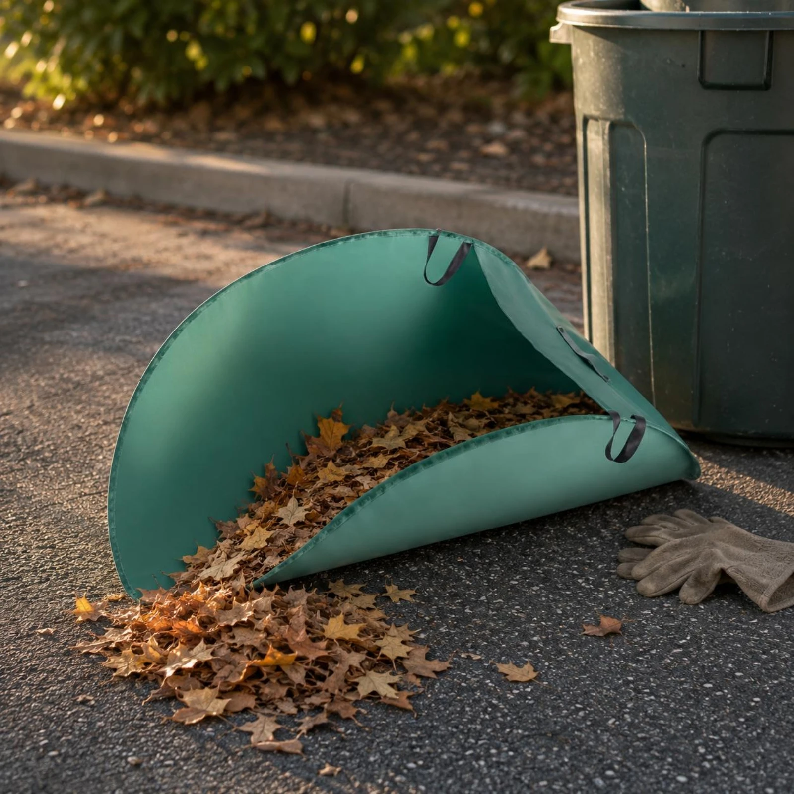 Garden Foliage Collection Bag Loop Handles Foldable Foliage Bag Reusable Yard Waste Container Space Saving