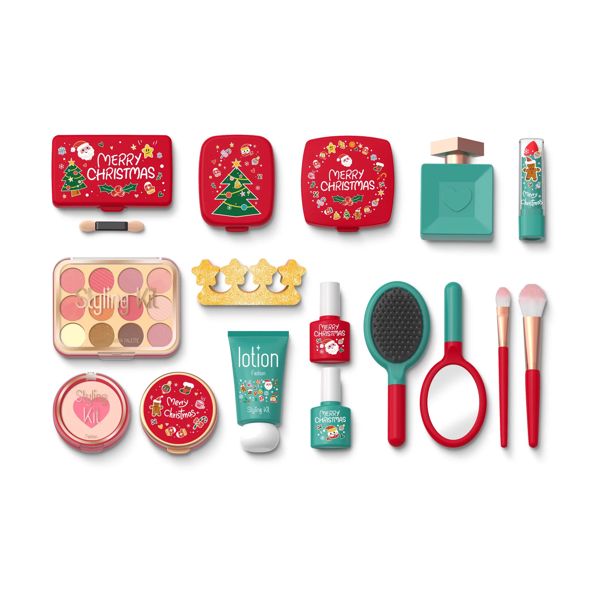 Casa da gioco per bambini Giocattoli Divertimento regalo di Natale Set di trucco per rossetto per ragazze Gioco di ruolo per ragazze Ombretto Rossetto (non applicato)