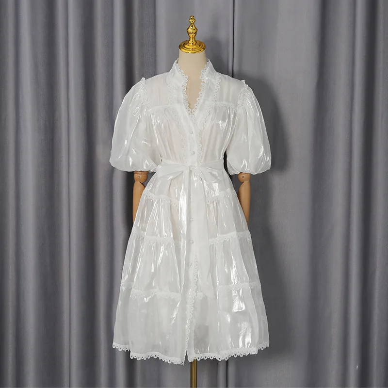 French Vintage Floral Midi Dress - ZAMOR ชุดเดรสชาสไตล์วินเทจลายดอกไม้ฝรั่งเศส รุ่นใหม่ฤดูร้อน 2026 สำหรับผู้หญิง ตกแต่งลูกไม้