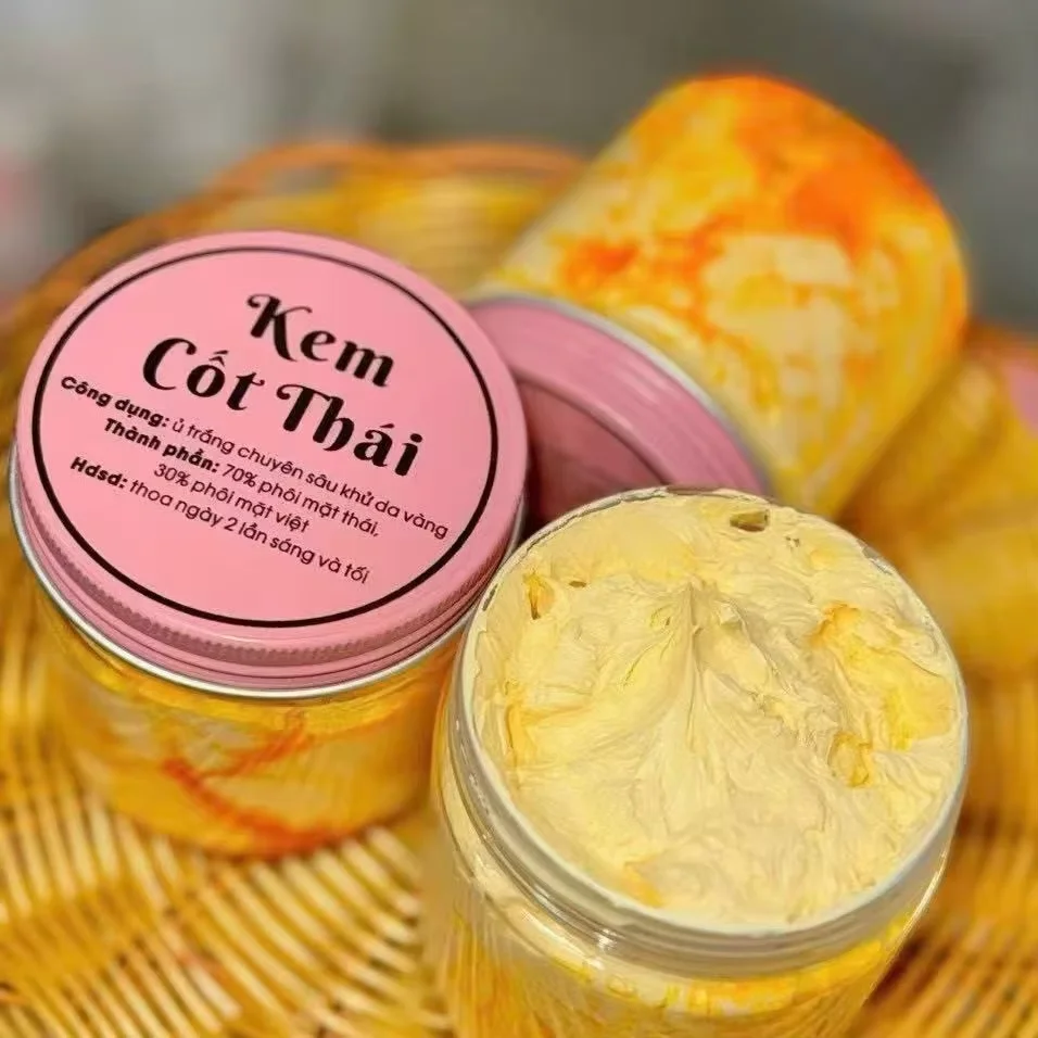 Kem Body Cốt Thái Rỉ Dầu Vàng Nắp Hồng Ram Trắng Mịn Da, 200g chống lão hóa, dưỡng ẩm Daing,