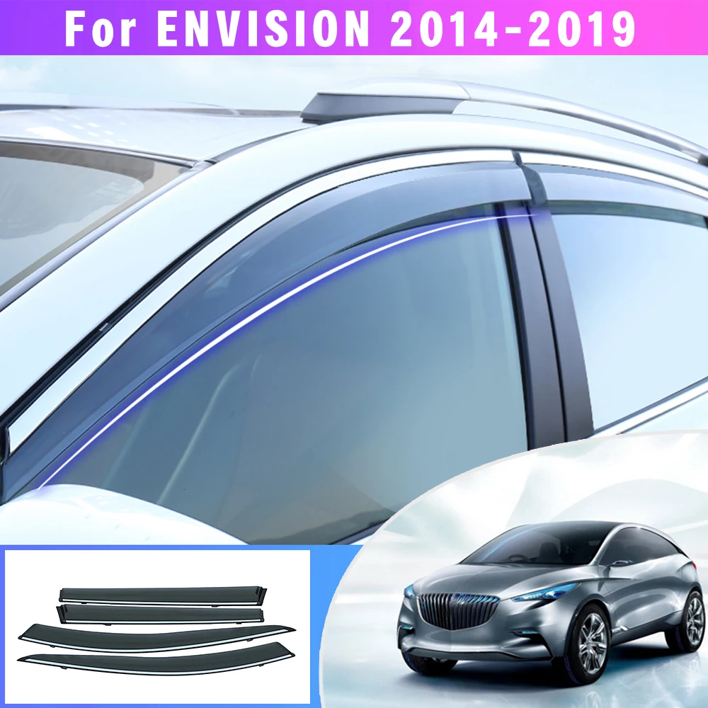 Sun Rain Visor Window Weather Shield Deflector Guard For Buick ENVISION 2014 2015 2016 2017 2018 2019 Auto Accessories