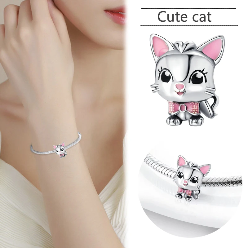 Sterling Silver Pet Footprint Charms Bracelet 4