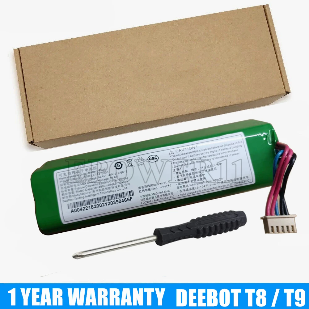 5200mAh OEM New Battery For Ecovacs Deebot DBX11-11/21 DLX11 DX33 DX55 DX65 DX93 Robot Vacuum