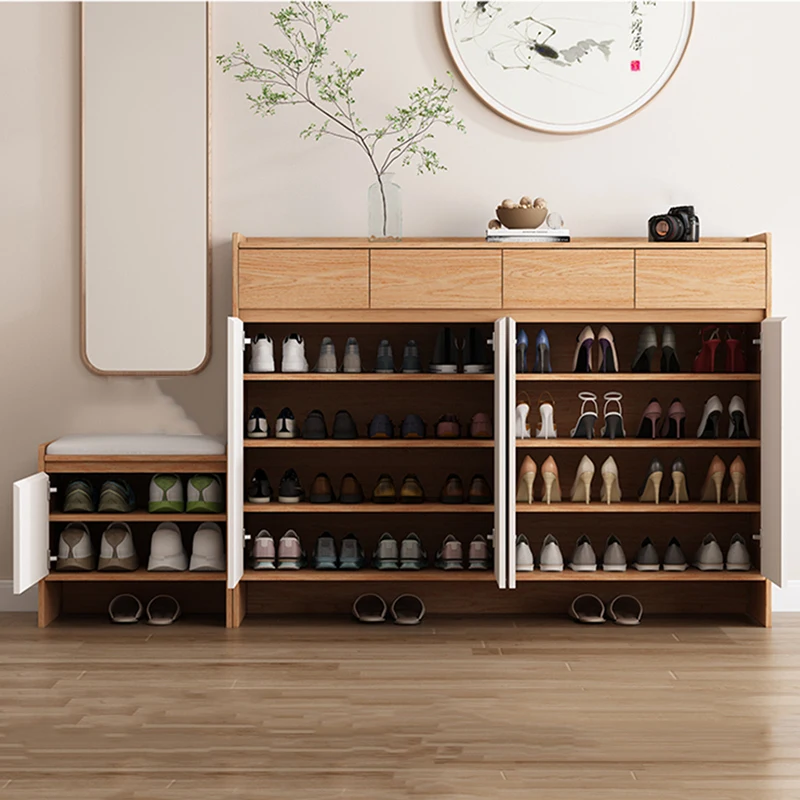 Luxury Storage Shoe Rack Organizer Filing Bedroom Balcony Living Room Shoe Cabinets Stand Corner Armoires De Salon Furniture