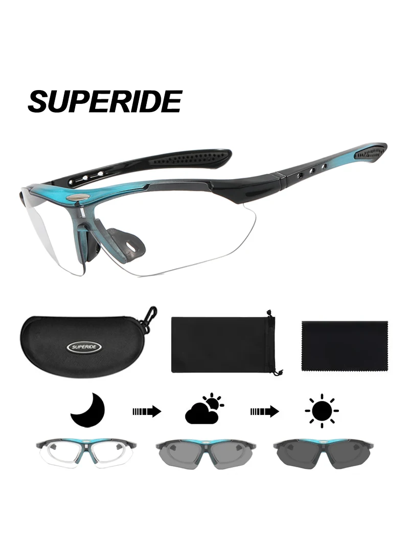 AliExpress NONE SUPERIDE Men Women Photochromic Cycling Sunglasses Outdoor UV400 MTB Bicycle Glasses Sports Road Mountain Bike Eyewear