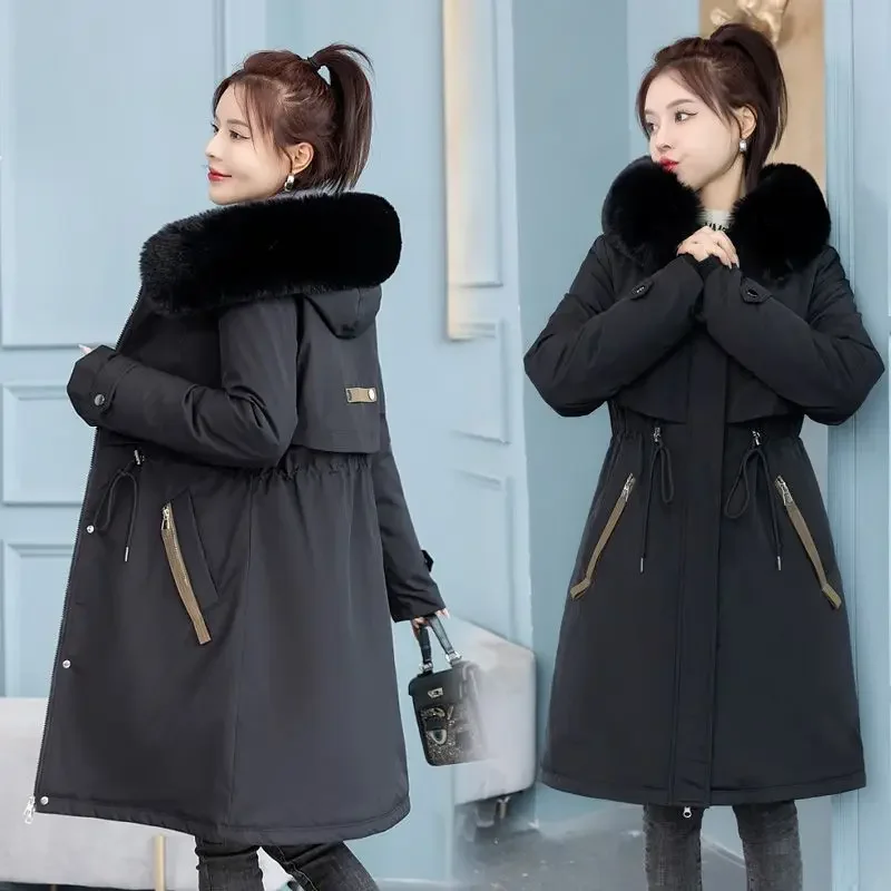 

2025 Winter New Women's Down Cotton Jacket Warm Commuting Windproof Oversize Parker