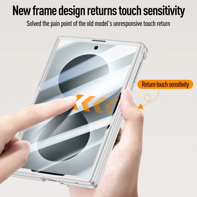 Etui na Samsung Galaxy Z Fold 8, szerokie, matowe, z obrotowym uchwytem, magnetycznym ładowaniem bezprzewodowym, z osłoną na zawias i folią hartowaną, odporne na wstrząsy. — zdjęcie produktu 5