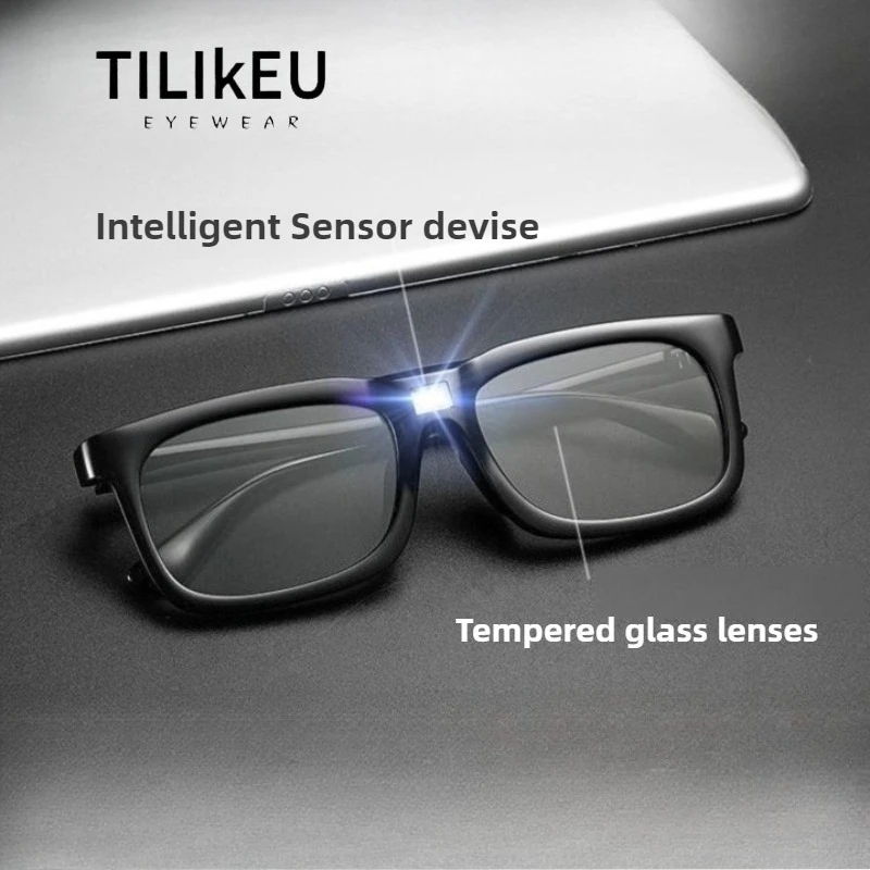 

New Technology Intelligent Photochromic Sunglasses for Men TR90 0.1s Change Color Polarized Sunglasses UV Protection Fishing Men