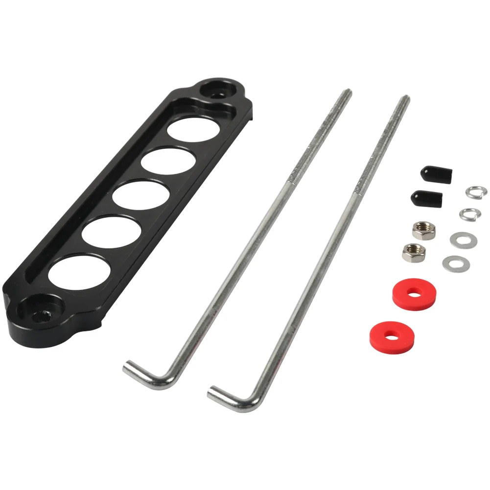 Automotive Battery Bracket 24.4*9.8cm Aluminum Alloy Bracket Compact Battery Support Lightweight Construction For Cars