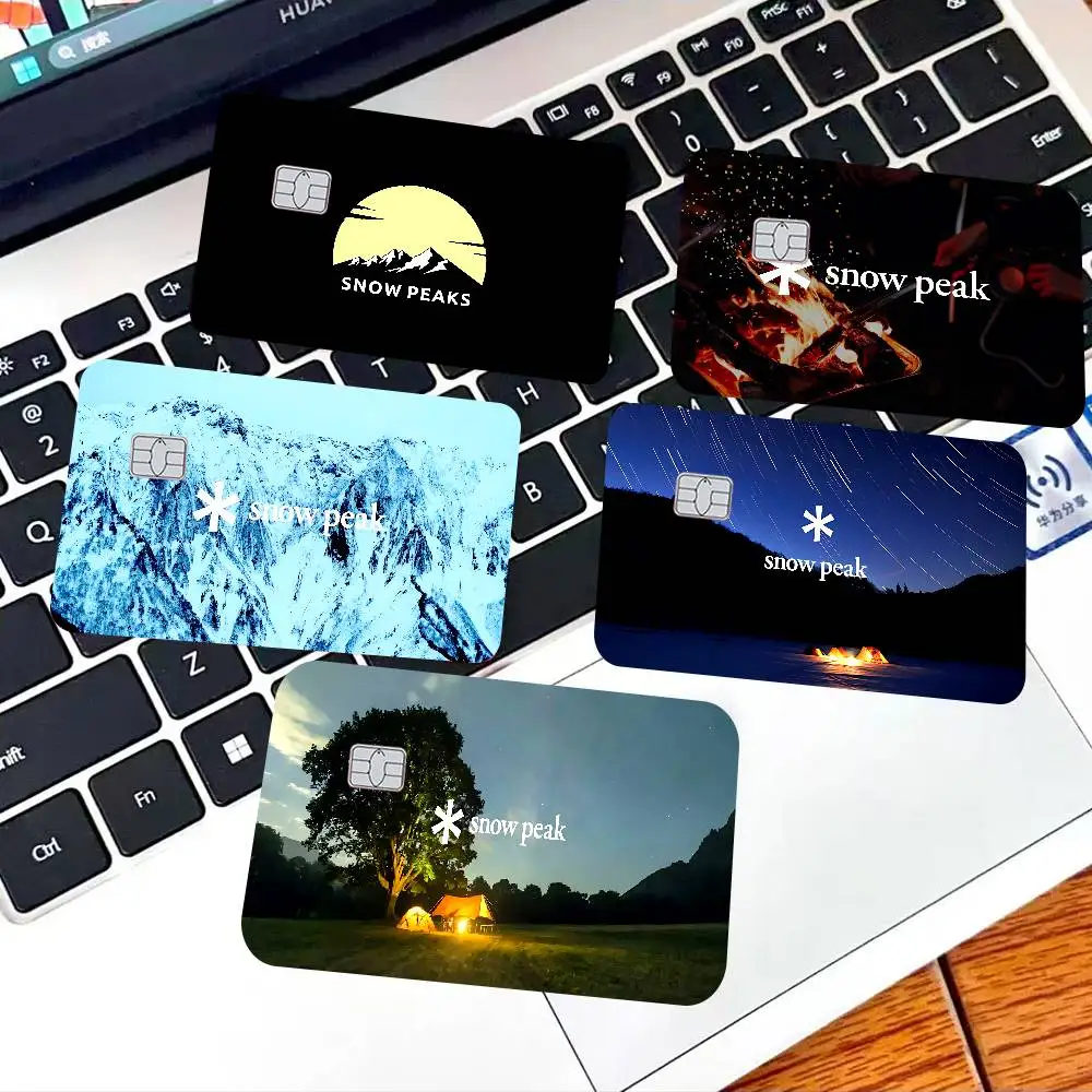 Fashion Cool S-Snow P-Peak Logo Anime Cartoon Sticker Film Skin for Credit Card Debit Bank Bus Card