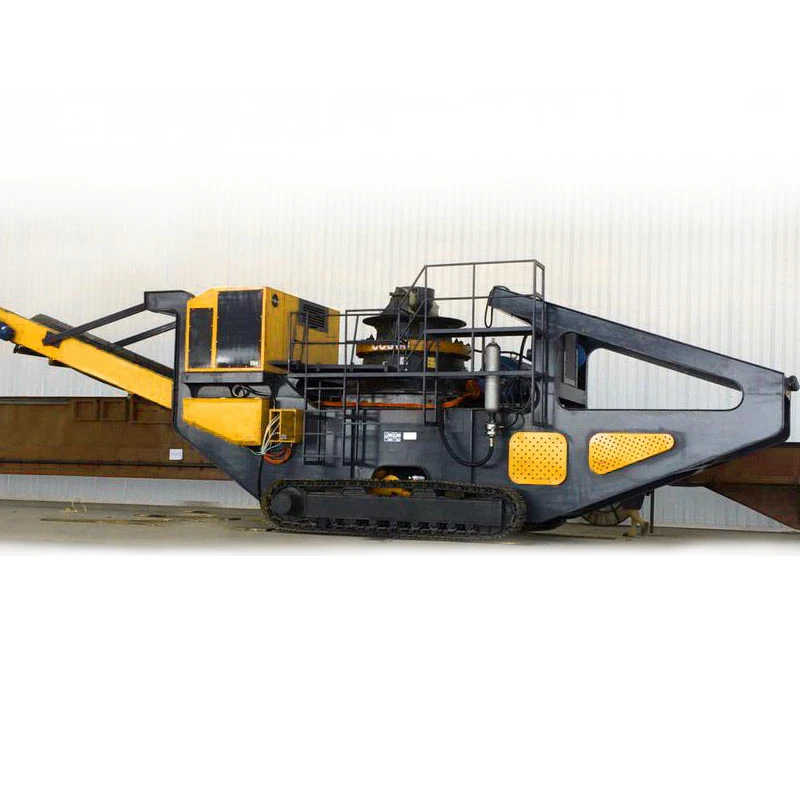 Crawler Mobile Cone Crusher AC Motor High Productivity Capacity 130-400(t/h) Discharge Range 200 Total Power 135kw Max Feed