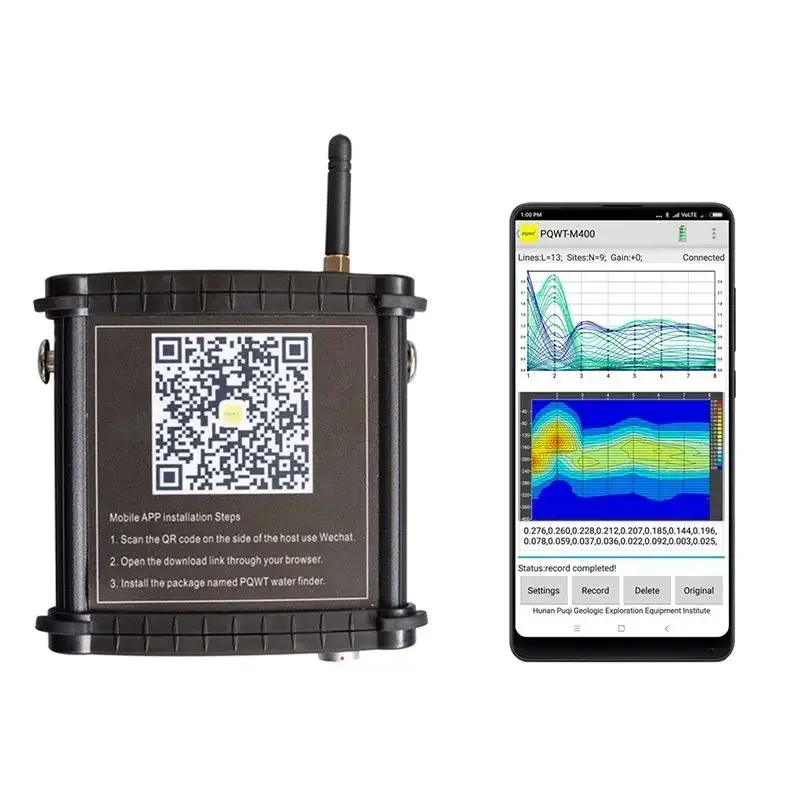 PQWT M100 Geophysical Resistivity Meter 100m Underground Water Survey Machine Automatically Draw Geological Sections