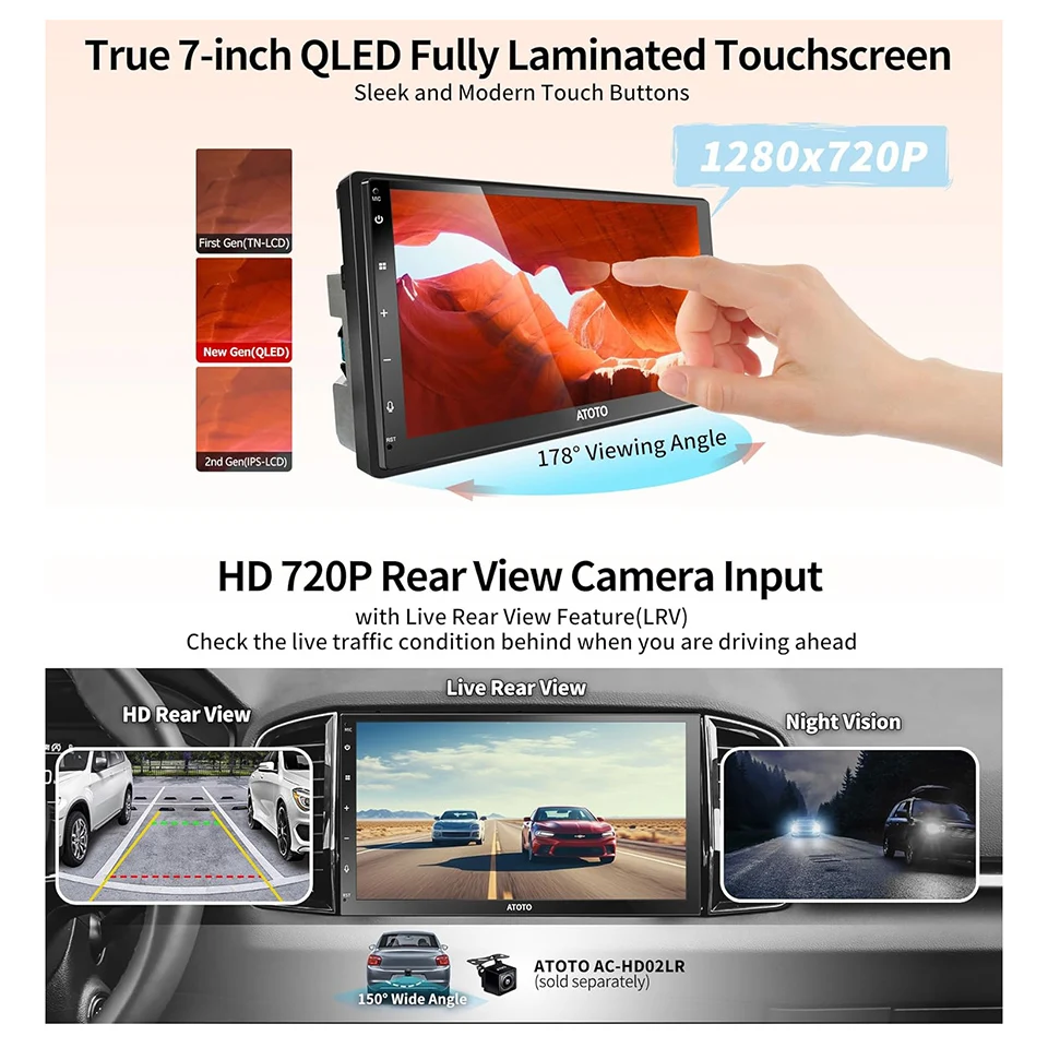 ATOTO A6 PP 7 Android Car Stereo 8 Core 4GB
