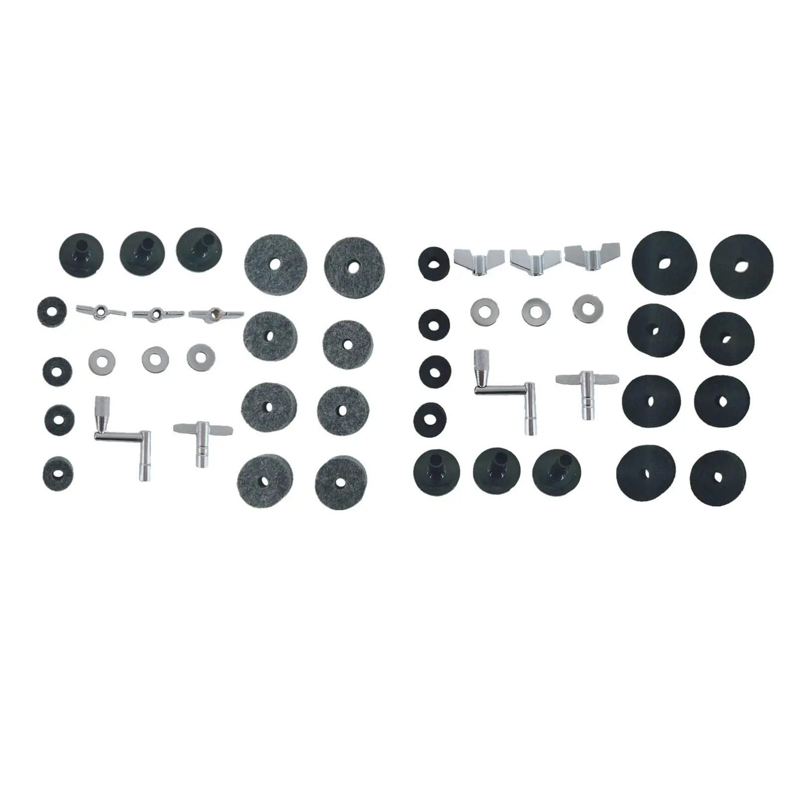 23Pcs Drum Replacement Parts Accs Cymbal Felt Washer Percussion Instruments Wing