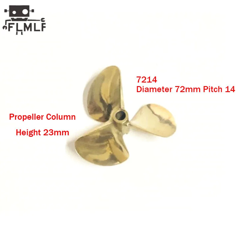 26cc 29cc 30cc Racing Boat 6717 7016 7214 Three-blade Copper Propeller 67mm 70mm 72mm 6.35mm Hole Prop/Paddle for DIY RC Boat