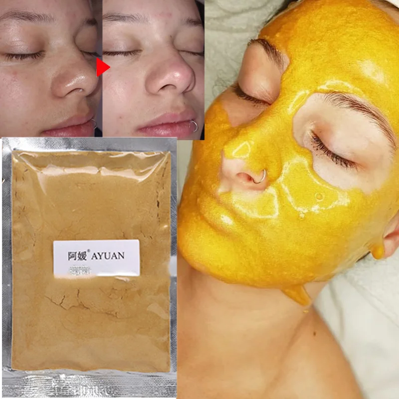 24K Gold Collagen Active Face Mask Powder Whitening Brightening DIY Spa Deep Moisturizing Anti-aging Wrinkle Treatment Mask 20g