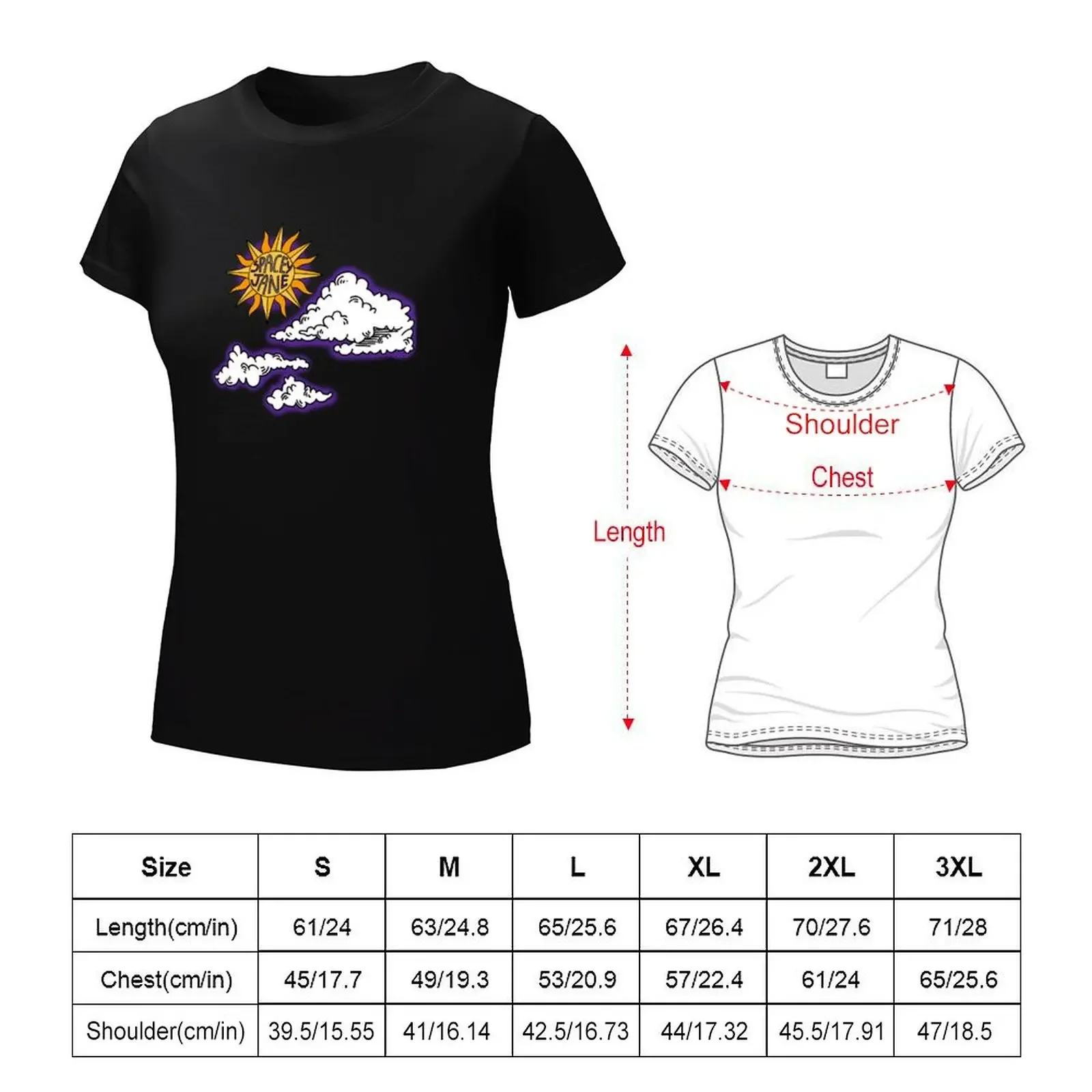 Spacey Jane sun design T-shirt lady clothes cute clothes Women's t-shirt