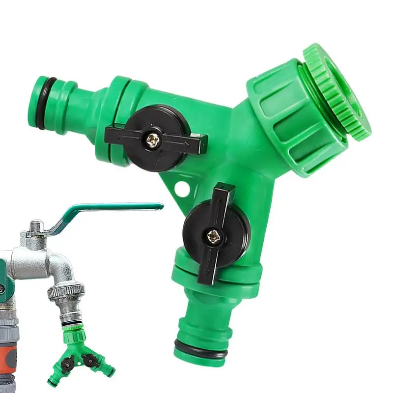 

2-way Tap Hose Water Splitter Garden Hose Quick Connector With Faucet Y Irrigation Valve Water Splitter For Landscaping Planting