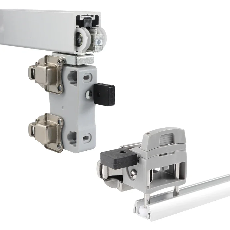 Metal wardrobe cloakroom surface folding door hanging sliding track folding push-pull translation hardware accessories