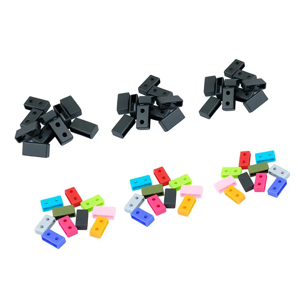 10 Pieces Soft Silicone Loops Rubber Watch Retainer Holder Loop for 0 GA100(6 Styles to Choose)