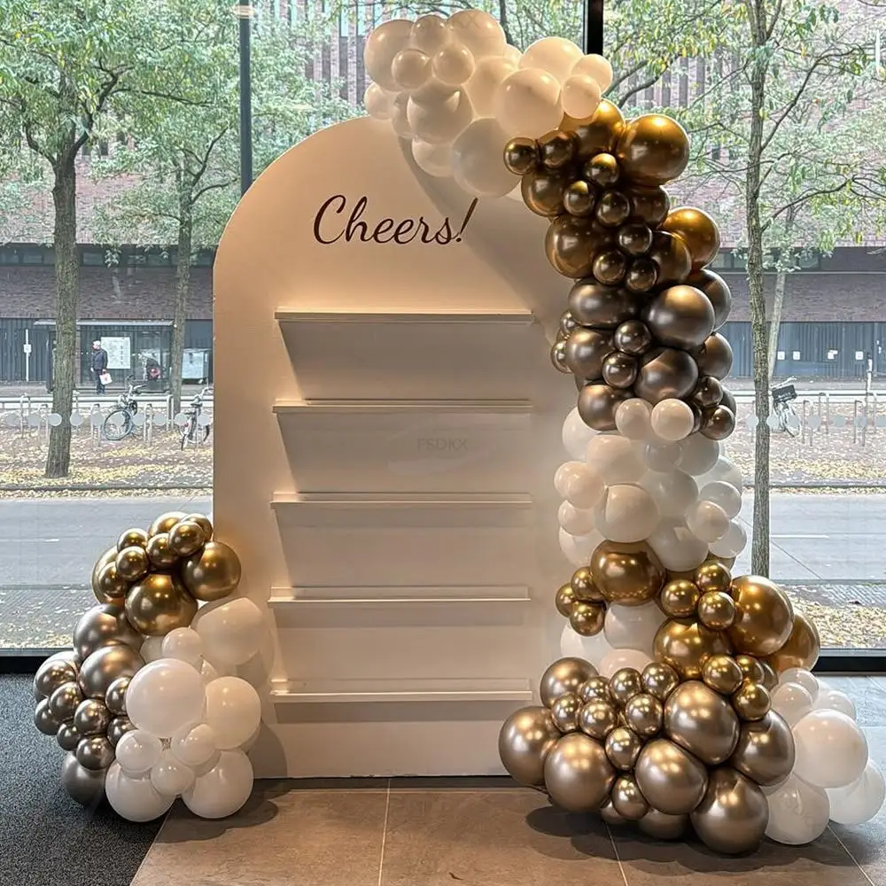 FSDKX nouveau Design personnalisé blanc Champagne mur affichage de mariage acrylique Prosecco mur à vendre