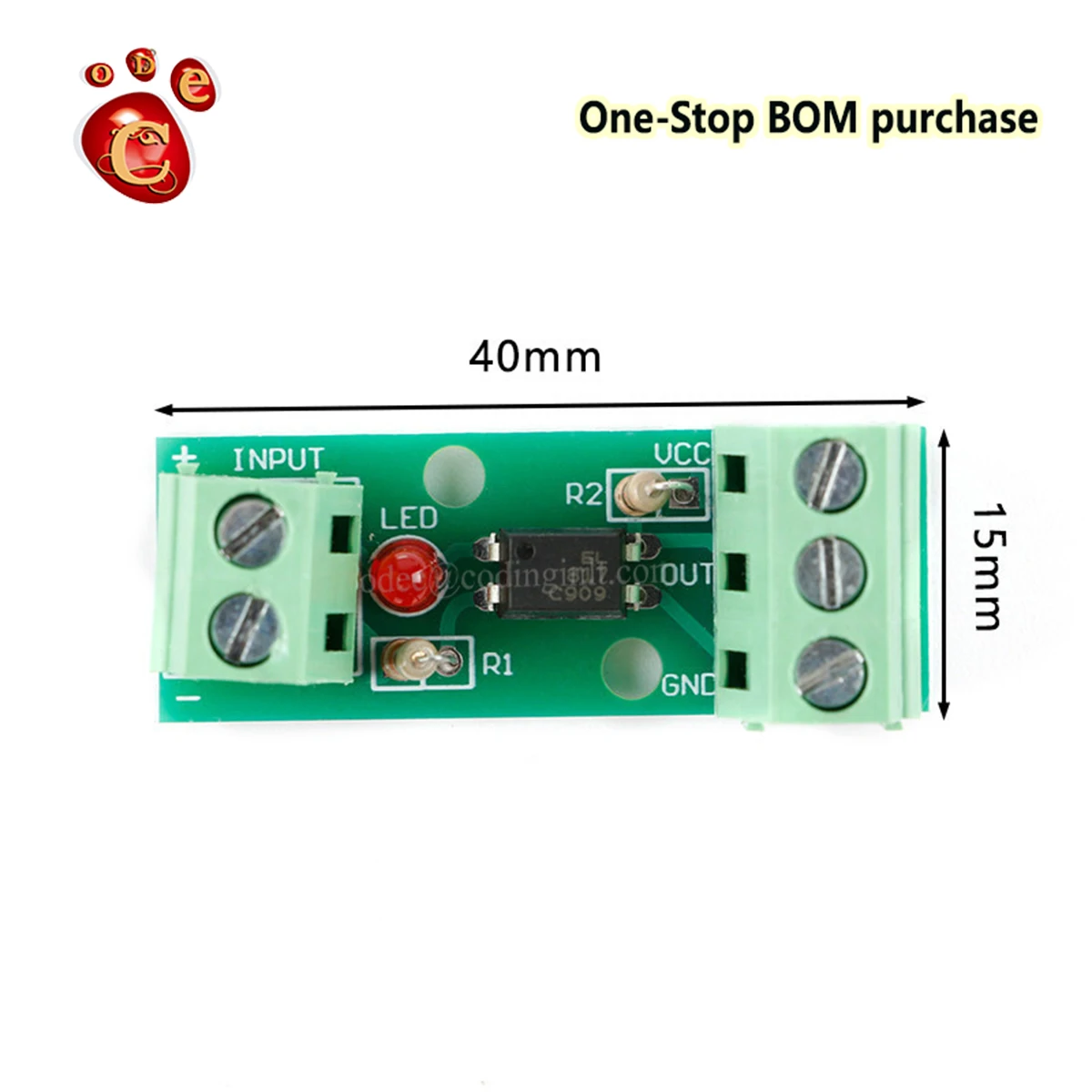 1 Channel Way Optocoupler Isolation Module PC817 EL817 3V-5V 12V 24V Photoelectric Isolator Rail Holder PLC Drive Motor Board