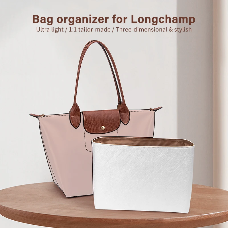 WUTA Dupont Paper Bag Organizer For Longchamp S/M/L Ultra Light Tote Bag Purse Insert Handbag Liner Storage Inner Bag Shaper